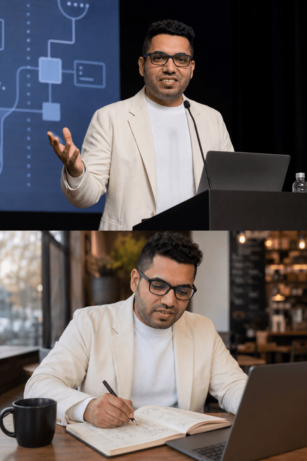 Founder presenting an AI product perspective